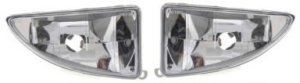 Front Fog Light Pair/Set for Ford Focus 2000-2004, Right (Passenger) and Left (Driver) Lens and Housing Replacement