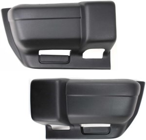 Front Bumper End Pair/Set for Jeep Cherokee 1997-2001, Right (Passenger) and Left (Driver), Textured, with Sport Model, Replacement