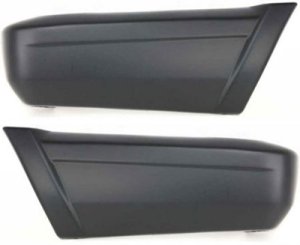Primed (Ready to Paint) Black Rear Bumper End Pair/Set for 1997-1999 Jeep Cherokee, Right (Passenger) and Left (Driver), with Country Package, Replacement
