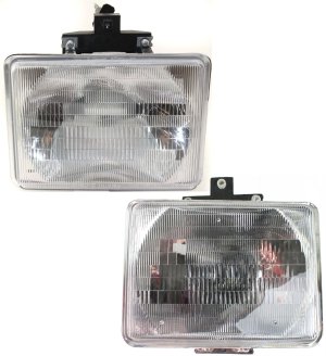Headlight Assembly Pair/Set for Ford Aerostar 1992-1997, Right (Passenger) and Left (Driver) Sides, Halogen Replacement