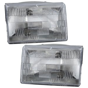 Headlight Assembly Pair/Set for 1993-1998 Jeep Grand Cherokee, Right (Passenger) and Left (Driver), Halogen, Built in Canada or USA, Replacement