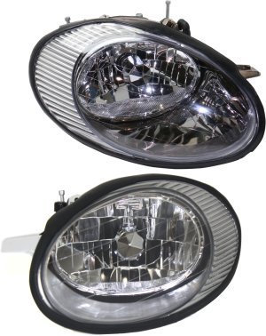 Headlight Assembly Pair/Set for 1996-1998 Taurus, Halogen, Right (Passenger) and Left (Driver), up to June 10, 1998 Replacement