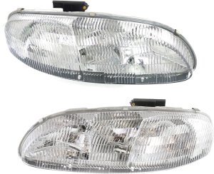 Headlight Assembly for Chevrolet Lumina 1995-2001, Right (Passenger) and Left (Driver), Composite, Halogen, Replacement Pair/Set