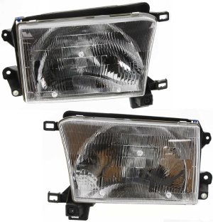 Headlight Assembly for Toyota 4Runner 1996-1998, Right (Passenger) and Left (Driver), Halogen Pair/Set Replacement