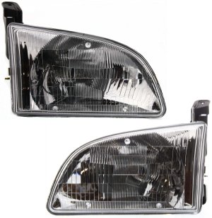 Headlight Assembly for 1998-2000 Toyota Sienna, Halogen, with Right (Passenger) and Left (Driver) Sides, Replacement Pair/Set