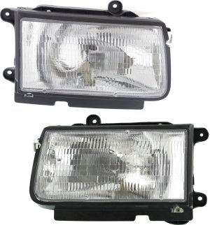 Headlight Assembly for 1998-1999 Honda Passport/Isuzu Rodeo, Right (Passenger) and Left (Driver), Halogen, Replacement Pair/Set