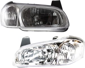 Headlight Assembly Pair/Set for Nissan Maxima 2000-2001 Right (Passenger) and Left (Driver), Halogen, Excluding 20th Anniversary Edition, Replacement