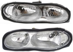 Headlight Assembly for 1998-2002 Chevrolet Camaro, Halogen, Right (Passenger) and Left (Driver) Pair/Set, Replacement