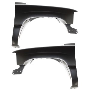 Front Fender Pair/Set for Chevrolet Silverado (1999-2002), Suburban, Tahoe (2000-2006), Primed (Ready to Paint), Right (Passenger) and Left (Driver) Replacement