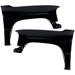 Front Fender Pair/Set for GMC Sierra P/U 1999-2007, Primed (Ready to Paint), Right (Passenger) and Left (Driver), USA Built Vehicle Replacement