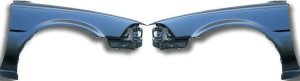 Front Fender Pair/Set for 1988-1992 Corolla Sedan/Wagon, FWD, Right (Passenger) and Left (Driver) Sides, Toyota, Primed (Ready to Paint), Replacement