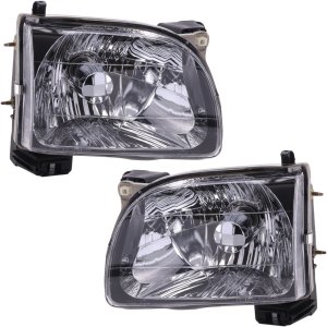 Headlight Assembly for 2001-2004 Toyota Tacoma, Halogen, Right (Passenger) and Left (Driver), Replacement Pair/Set