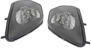 Headlight Assembly for Mitsubishi Eclipse 2000-2002, Right (Passenger) and Left (Driver), Halogen, Up to 1-02, Replacement Pair/Set
