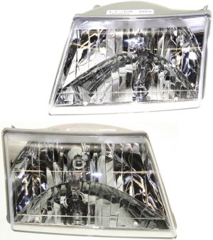 Headlight Assembly Pair/Set for 2001-2010 Mazda Pickup, Right (Passenger) and Left (Driver) Halogen Lights, Replacement