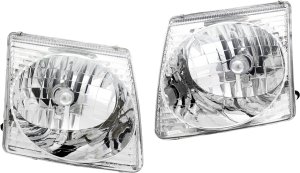 Headlight Assembly for Ford Explorer Sport Trac 2001-2005, Right (Passenger) and Left (Driver) Halogen, Replacement Pair/Set