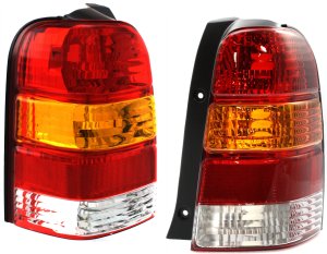 Tail Light Pair/Set for Ford Escape 2001-2007, Right (Passenger) and Left (Driver) Lens and Housing Replacement