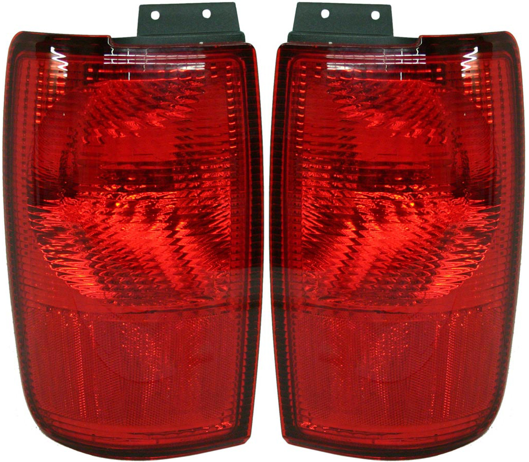 Tail Light Pair/Set for 1998-2002 Lincoln Navigator, Right (Passenger) and Left (Driver), Outer Lens and Housing Replacement