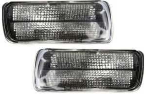 Signal Light Pair/Set for Chevrolet Camaro 1985-1992, Right (Passenger) and Left (Driver), Clear Lens and Housing, Replacement