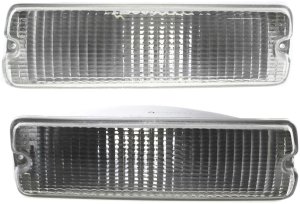 Signal Light Pair/Set for Dodge Full Size Pickup 1991-1993, Right (Passenger) and Left (Driver), Lens and Housing Below Headlight, Replacement