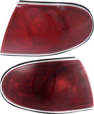 Tail Light Pair/Set for Buick LeSabre 2001-2005, Right (Passenger) and Left (Driver), Outer Lens and Housing, Replacement