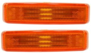 Front Side Marker Light for BMW 5-Series 1997-2003, Right (Passenger) and Left (Driver), Amber Lens Replacement Pair/Set (520i, 525i, 528i, 530i, 540i, M5)