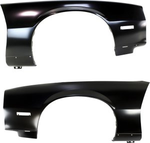Front Fender Pair/Set for 1982-1992 Chevrolet Camaro, Includes Right (Passenger) and Left (Driver) Side Fenders, Primed (Ready to Paint) - Replacement