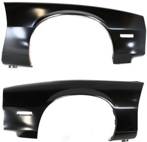 Front Fender Pair/Set for 1982-1992 Chevrolet Camaro, Right (Passenger) and Left (Driver), Primed (Ready to Paint) Replacement