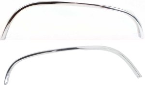 Front Wheel Opening Molding Pair/Set for Chevrolet C/K Full Size Pickup 1988-2002, Right (Passenger) and Left (Driver), Chrome Replacement