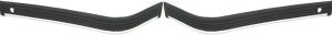 Pair/Set - Front Bumper Molding Impact Strip for Chevrolet C/K Full Size Pickup 1988-2002, Right (Passenger) and Left (Driver), Plastic, Chrome, 2-Piece Type, Replacement
