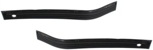 Front Bumper Molding Pair/Set for Chevrolet C/K Full Size Pickup 1988-2002, Right (Passenger) and Left (Driver), Black, 2-Piece Type, Replacement