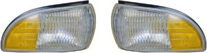 Front Side Marker Lens and Housing Pair/Set for Chevrolet Caprice 1991-1996, Right (Passenger) and Left (Driver), Without Cornering Light Equipped, Replacement