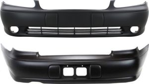 Front and Rear Bumper Cover Set for 1997-2003 Chevrolet Malibu, 2004-2005 Classic, Primed (Ready to Paint) Replacement