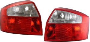 Tail Light Pair/Set for Audi A4/S4 Sedan 2002-2005, Right (Passenger) and Left (Driver) Lens and Housing - Replacement