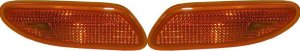 Front Side Marker Light Pair/Set for Mercedes-Benz C-Class 2001-2007, Right (Passenger) and Left (Driver), Lens and Housing, Coupe/Sedan/Wagon Replacement