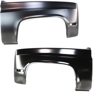 Front Fender Pair/Set for 1981-1991 Chevrolet C/K Series/Suburban, Right (Passenger) and Left (Driver), Primed (Ready to Paint) Replacement