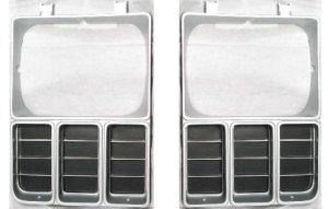 Headlight Door Pair/Set for Chevrolet C/K Series/Suburban (1981-1982), w/ Single Headlights, Right (Passenger) and Left (Driver) Replacement - Fits: C10, C20, C30, K10, K20, K30, Suburban.
