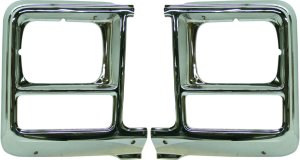 Headlight Door Pair/Set for 1979-1980 Chevrolet C/K Series/Suburban - Right (Passenger) and Left (Driver), Rectangular Headlights, Replacement