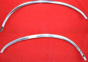 Front Wheel Opening Molding Pair/Set for Ford F-Series 1987-1997 - Left (Driver) & Right (Passenger), Bright Replacement - Fits F-150, F-250, F-350.