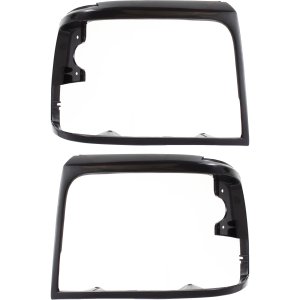 Headlight Door Pair/Set for Ford F-Series 1992-1997 Right (Passenger) and Left (Driver) Side, Black Replacement. Models: for F-150, F-250, F-350.