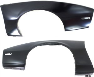 Front Fender Pair/Set for Pontiac Firebird 1985-1992 Right (Passenger) and Left (Driver), Primed (Ready to Paint), Excludes Trans Am Model 1985-1990 - Replacement