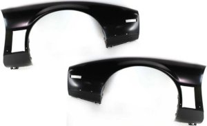 Front Fender Pair/Set for 1985-1990 Pontiac Firebird Trans Am, Right (Passenger) and Left (Driver), Primed (Ready to Paint) Replacement