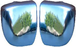 Front Bumper End Pair/Set for Nissan Pickup 1993-1996, Right (Passenger) and Left (Driver) Side, Chrome Replacement