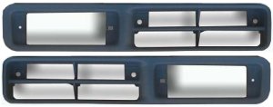 Front Fog Light Molding Pair/Set for Nissan Pickup 1993-1997/Pathfinder 1993-1995, Right (Passenger) and Left (Driver), Paint to Match, Signal Light Frame, Finisher, Replacement
