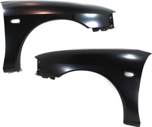 Front Fender Pair/Set for Mitsubishi Mirage 1997-2002, Primed (Ready to Paint), Coupe, Includes Right (Passenger) and Left (Driver) Sides, Replacement