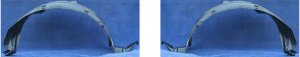 Front Fender Liner Pair/Set for Nissan Sentra 1995-1998, Right (Passenger) and Left (Driver) Replacement