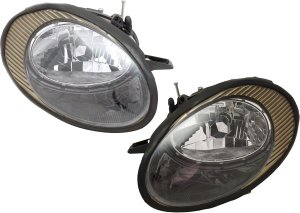 Headlight Assembly for 1998-1999 Taurus, Right (Passenger) and Left (Driver), Halogen, From June 10th, 1998 Replacement Pair/Set