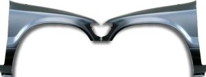 Front Fender Pair/Set for Kia Sportage 1995-2002, Right (Passenger) and Left (Driver), Primed (Ready to Paint), without Fender Flare Holes, Replacement