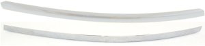 Front Bumper Molding Pair/Set for Audi A6/Quattro 2005-2008/S6 2007-2008, Right (Passenger) and Left (Driver), Chrome, Plastic, Replacement