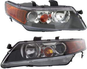 Headlight Pair/Set for Acura TSX 2004-2005 Right (Passenger) and Left (Driver) with Lens and Housing, Xenon Feature, without HID Pair/Set - Replacement