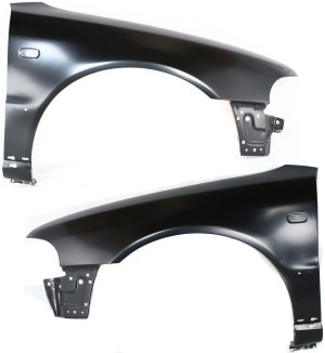 Front Fender Pair/Set for Audi A4 1999-2002, Right (Passenger) and Left (Driver), Primed (Ready to Paint) - Replacement